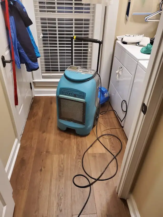 Commercial dehumidifier deployed for Flood Damage Cleanup in Upper Merion