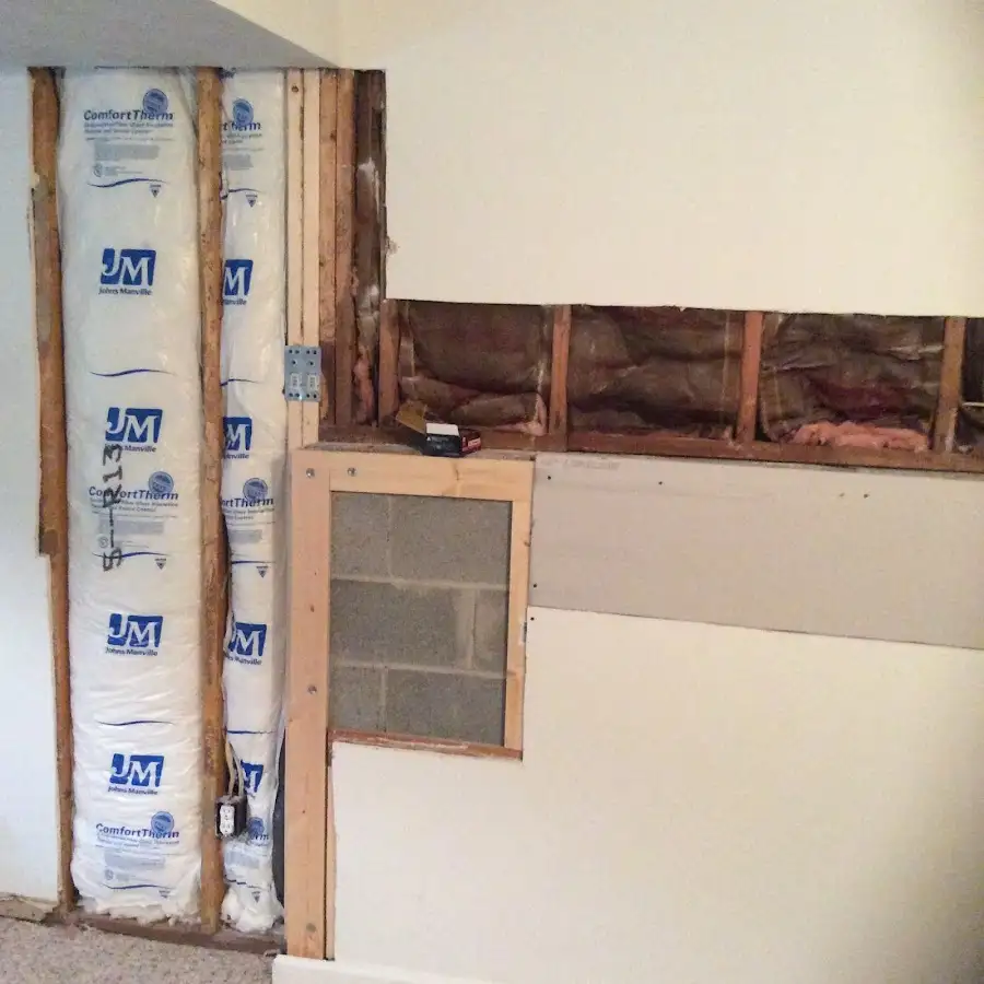 Wall insulation replacement during Contents Cleaning & Restoration in Upper Merion
